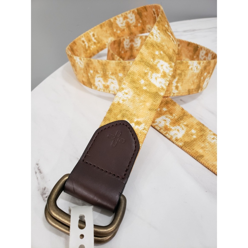 NEW Sun + Stone D-Ring Web Belt Canvas Belt MEN SIZE XL 42/44 summer tie dye